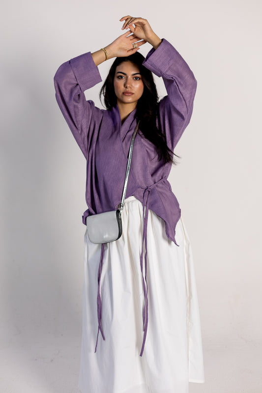 Wrap Linen Blouse