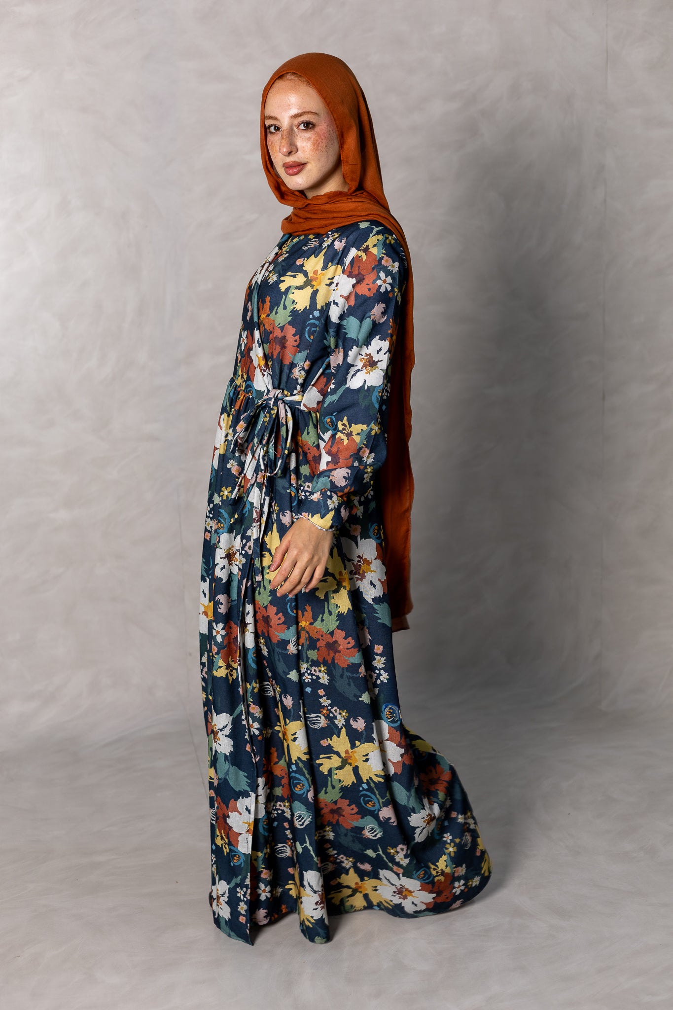 🍂 Autumn Bloom Wrap Dress