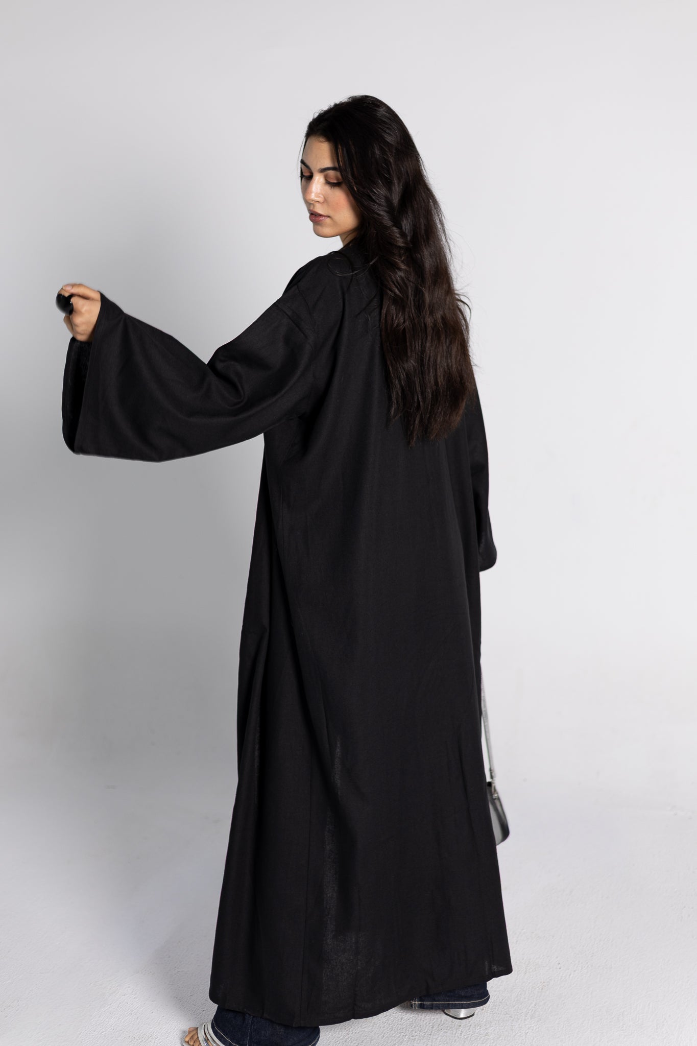 Midnight Linen Kimono