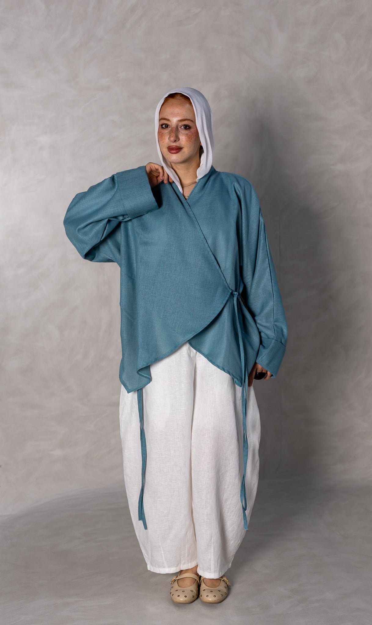 Wrap Linen Blouse
