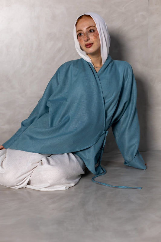 Wrap Linen Blouse