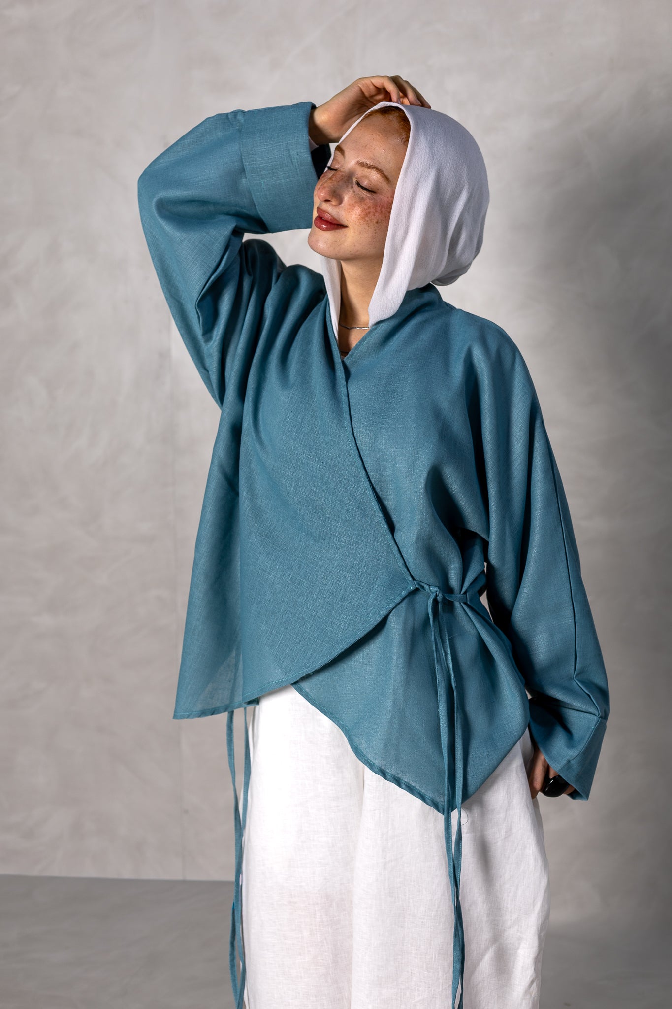 Wrap Linen Blouse
